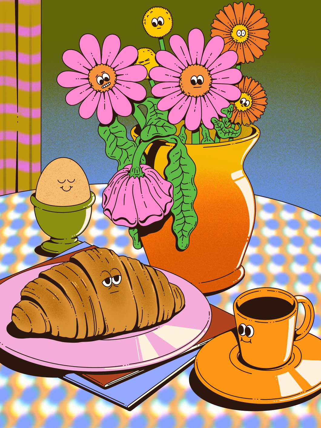 'Croissant & Coffee' Poster